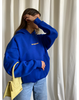 Mr Winston 'Royal Blue' Puff Hooded Sweat